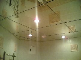 Фото подвесного потолка в ванной